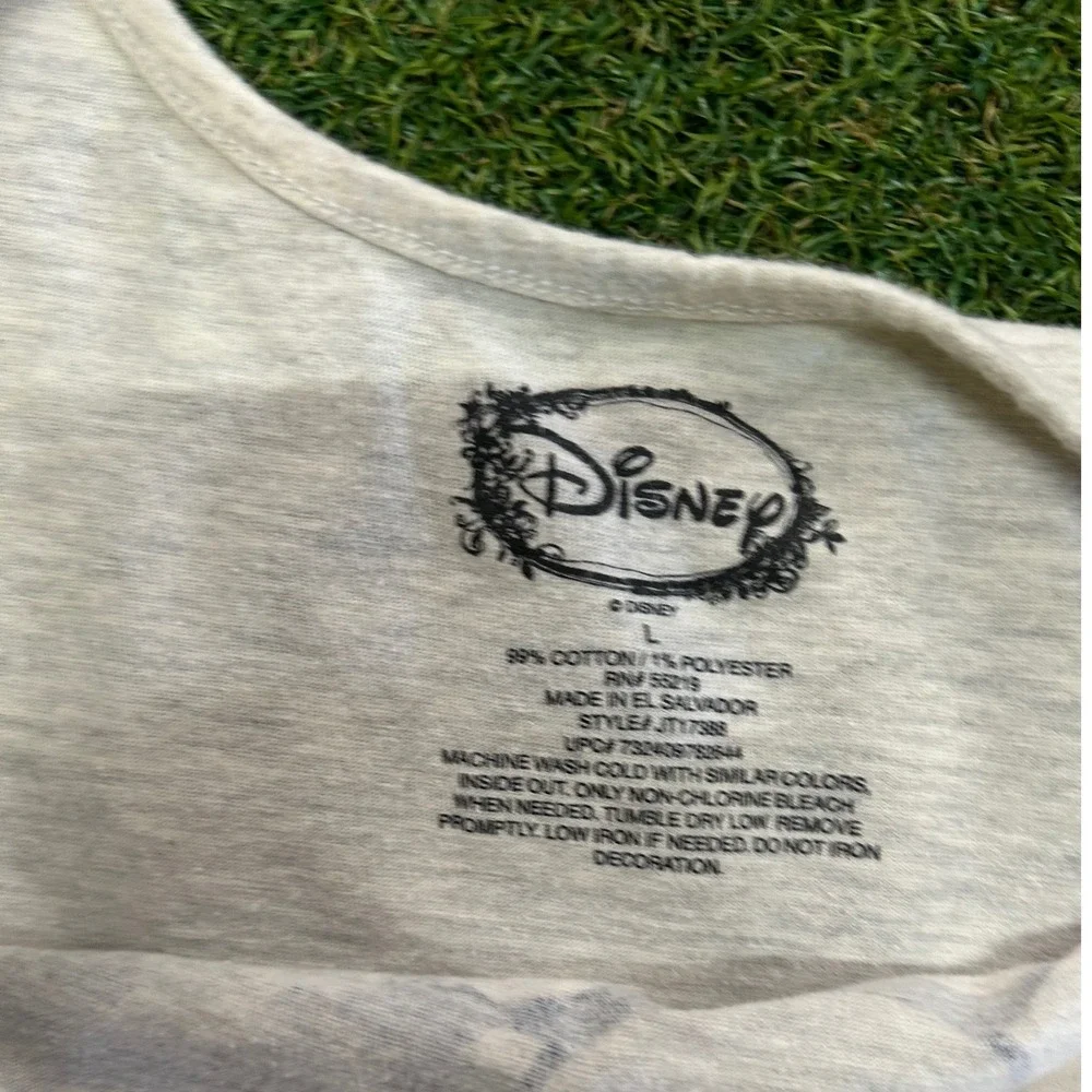Disney Minnie Mouse Americana Patriotic Stars Stripes Tank Top Gray Large